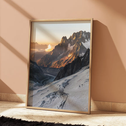 Mer de Glace Print – Chamonix Glacier and Vallée Blanche Wall Art