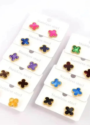 High-quality stainless steel earrings – colorful, lightweight, water-resistant & easy to care for