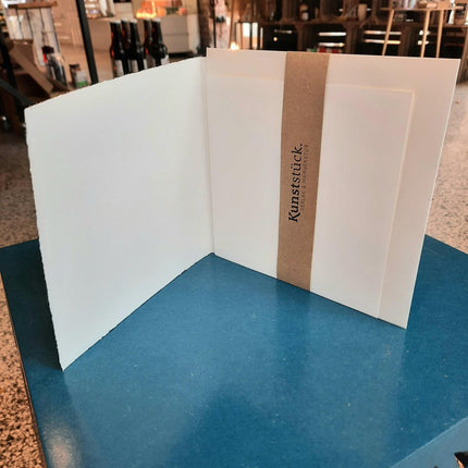 SEO. Hochzeitskarte Ringe Büttenkarte - Linkreich