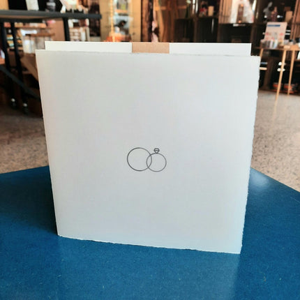 SEO. Hochzeitskarte Ringe Büttenkarte - Linkreich