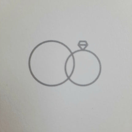 SEO. Hochzeitskarte Ringe Büttenkarte - Linkreich