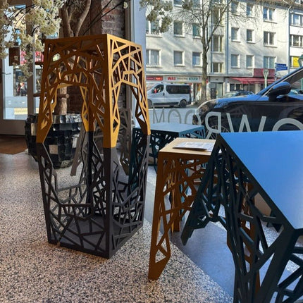 SEO. Hocker Kronenkreuz - gelb / gold Linkreich