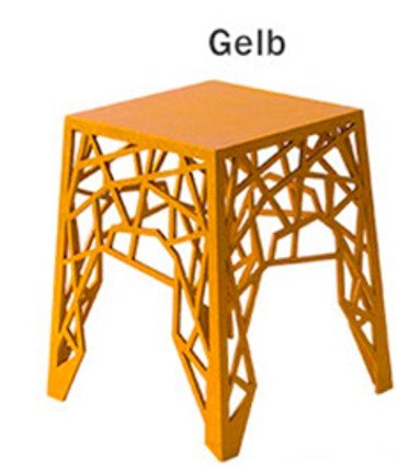 SEO. Hocker Kronenkreuz - gelb / gold Linkreich
