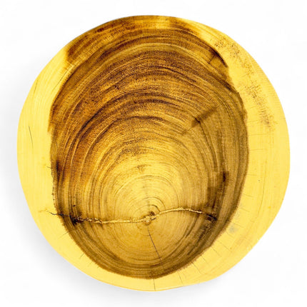 Holz Beistelltisch - Hocker, Nachttisch, Pflanzenhocker, Ablagetisch - Rundes Naturdesign mit organischer Form – Massiv aus Teakholz – 40x34x34 cm (Beistelltisch) kaufen bei Linkreich – Jetzt entdecken!