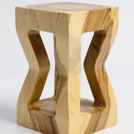 Holz Beistelltisch - Holzhocker Couchtisch Ablagetisch - Handgefertigt - Massives Suarholz - 50x28x28 cm () kaufen bei Linkreich – Jetzt entdecken!