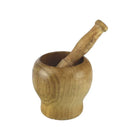 Holz Mörser mit Knüppel – Klein, naturbelassen