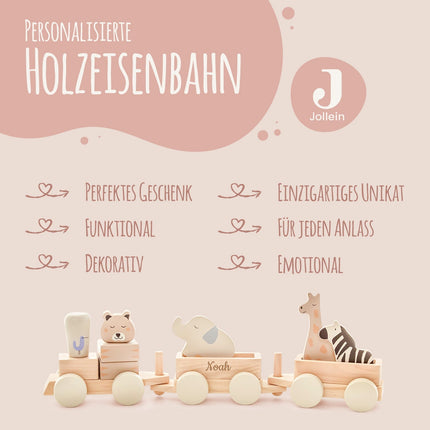 SEO. Holzeisenbahn von Jollein - personalisiert mit Name - Linkreich