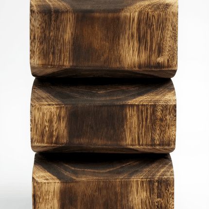 Holzhocker - Beistelltisch Blumenhocker Ablagetisch - Handgefertigt - Flambiert Schlange aus massivem Suarholz - 50x30x30 cm () kaufen bei Linkreich – Jetzt entdecken!