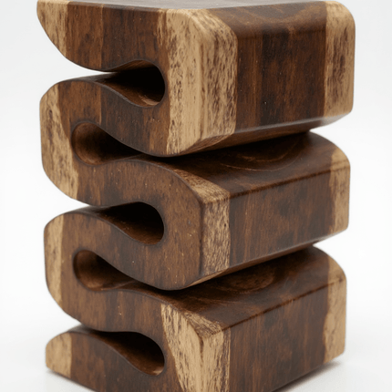 Holzhocker - Beistelltisch Blumenhocker Ablagetisch - Handgefertigt - Flambiert Schlange aus massivem Suarholz - 50x30x30 cm () kaufen bei Linkreich – Jetzt entdecken!