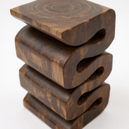 Holzhocker - Beistelltisch Blumenhocker Ablagetisch - Handgefertigt - Flambiert Schlange aus massivem Suarholz - 50x30x30 cm () kaufen bei Linkreich – Jetzt entdecken!