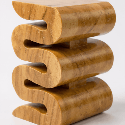 Holzhocker - Beistelltisch Blumenhocker Ablagetisch - Handgefertigt - Natur Schlange aus massivem Suarholz - 50x30x30 cm () kaufen bei Linkreich – Jetzt entdecken!