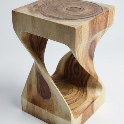 Holzhocker - Beistelltisch Blumenhocker Ablagetisch - Unikat Handgefertigt - Gedreht aus massivem Samanholz - 50x28x28 cm () kaufen bei Linkreich – Jetzt entdecken!