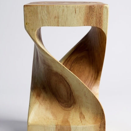 Holzhocker - Beistelltisch Blumenhocker Ablagetisch - Unikat Handgefertigt - Gedreht aus massivem Samanholz - 50x28x28 cm () kaufen bei Linkreich – Jetzt entdecken!