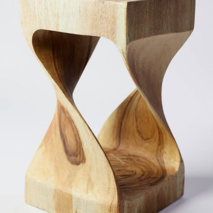 Holzhocker - Beistelltisch Blumenhocker Ablagetisch - Unikat Handgefertigt - Gedreht aus massivem Samanholz - 50x28x28 cm () kaufen bei Linkreich – Jetzt entdecken!