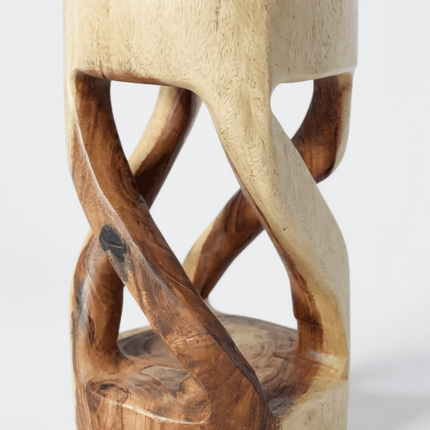 Holzhocker - Beistelltisch Blumenhocker Ablagetisch - Unikat Handgefertigt - Rund Gedreht aus massivem Suarholz - 50x28x28 cm () kaufen bei Linkreich – Jetzt entdecken!