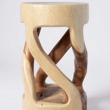 Holzhocker - Beistelltisch Blumenhocker Ablagetisch - Unikat Handgefertigt - Rund Gedreht aus massivem Suarholz - 50x28x28 cm () kaufen bei Linkreich – Jetzt entdecken!