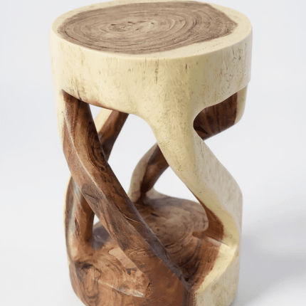 Holzhocker - Beistelltisch Blumenhocker Ablagetisch - Unikat Handgefertigt - Rund Gedreht aus massivem Suarholz - 50x28x28 cm () kaufen bei Linkreich – Jetzt entdecken!