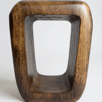 Holzhocker - Beistelltisch Couchtisch - Handgefertigter Flambierter Hocker aus massivem Suarholz - 50x30x40 cm (Beistelltisch) kaufen bei Linkreich – Jetzt entdecken!