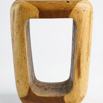 Holzhocker - Beistelltisch Couchtisch - Handgefertigter Hocker aus massivem Suarholz - 50x30x40 cm (Beistelltisch) kaufen bei Linkreich – Jetzt entdecken!