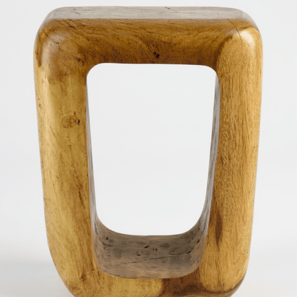 Holzhocker - Beistelltisch Couchtisch - Handgefertigter Hocker aus massivem Suarholz - 50x30x40 cm (Beistelltisch) kaufen bei Linkreich – Jetzt entdecken!