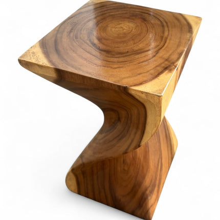 Holzhocker - Edler Beistelltisch Holz - Holz Hocker - Handgefertigter Beistelltisch aus Holz - 50x28x28cm (Beistelltisch) kaufen bei Linkreich – Jetzt entdecken!