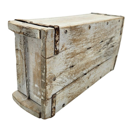 Holzkiste weiß Ziegelform Ziegelsteinform Kiste recyceltes Holz Kasten 30 cm (Holzkiste) kaufen bei Linkreich – Jetzt entdecken!