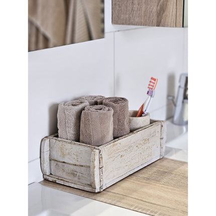 Holzkiste weiß Ziegelform Ziegelsteinform Kiste recyceltes Holz Kasten 30 cm (Holzkiste) kaufen bei Linkreich – Jetzt entdecken!