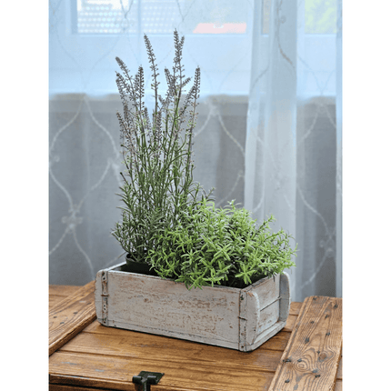 Holzkiste weiß Ziegelform Ziegelsteinform Kiste recyceltes Holz Kasten 30 cm (Holzkiste) kaufen bei Linkreich – Jetzt entdecken!