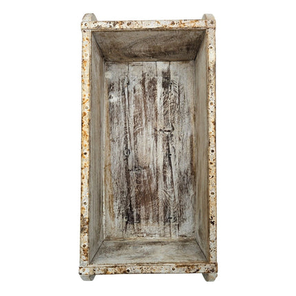 Holzkiste weiß Ziegelform Ziegelsteinform Kiste recyceltes Holz Kasten 30 cm (Holzkiste) kaufen bei Linkreich – Jetzt entdecken!