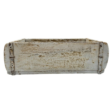 Holzkiste weiß Ziegelform Ziegelsteinform Kiste recyceltes Holz Kasten 30 cm (Holzkiste) kaufen bei Linkreich – Jetzt entdecken!