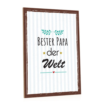 SEO. Holzschild Bester Papa der Welt - Linkreich