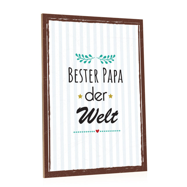 SEO. Holzschild Bester Papa der Welt - Linkreich