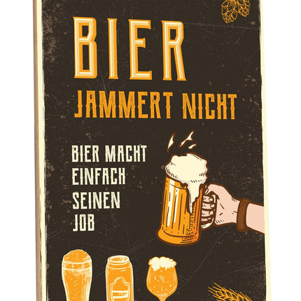 SEO. Holzschild Bier jammert nicht - Linkreich