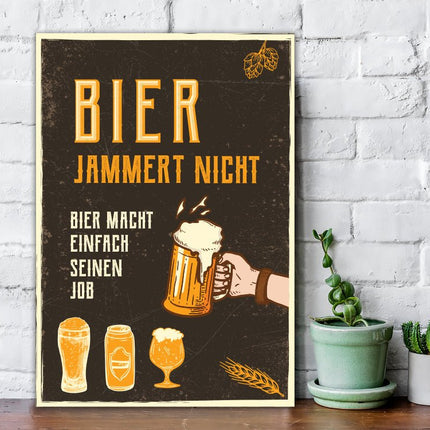 SEO. Holzschild Bier jammert nicht - Linkreich