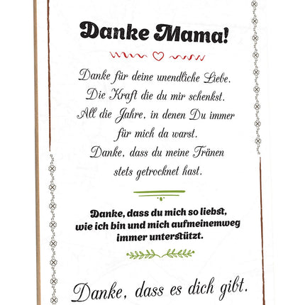 SEO. Holzschild Danke Mama dass es Dich gibt - Linkreich