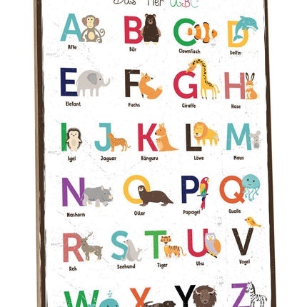 SEO. Holzschild Das Tier ABC - Linkreich
