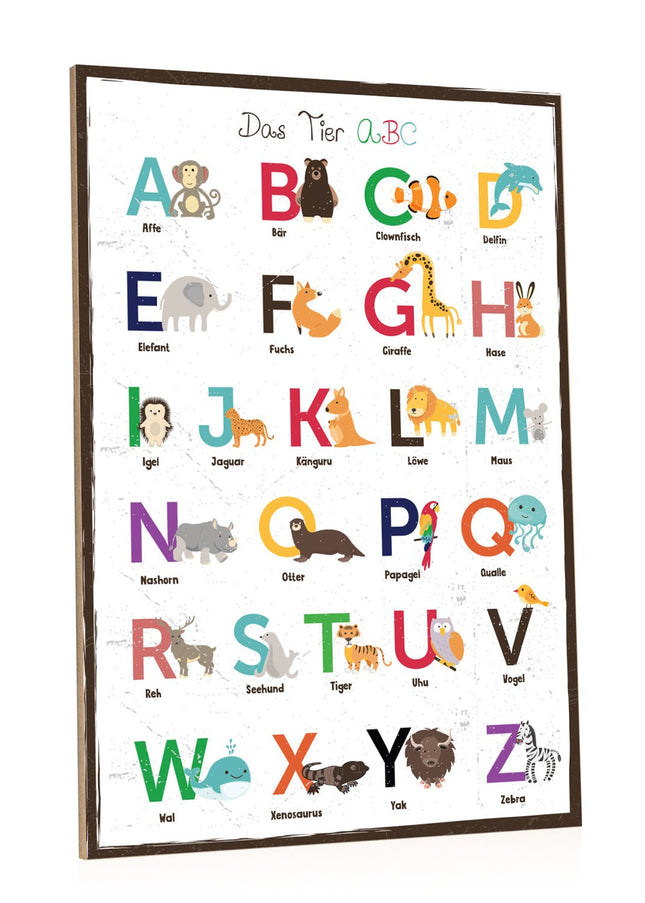 SEO. Holzschild Das Tier ABC - Linkreich