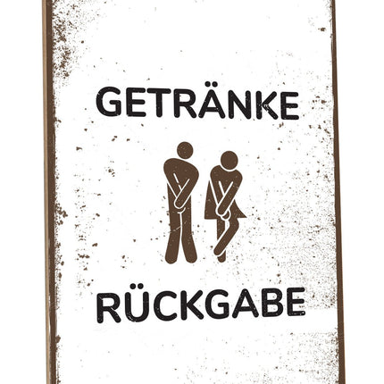 SEO. Holzschild Getränke Rückgabe - Linkreich