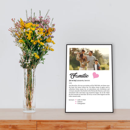 SEO. Holzschild Kunstdruck - Definition Poster - Personalisiert mit eigenem Foto - Schwester Geschenk Linkreich