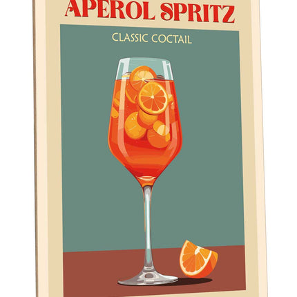 SEO. Holzschild mit Aperol Spritz Motiv - Geschenk für Aperol Liebhaber - Linkreich