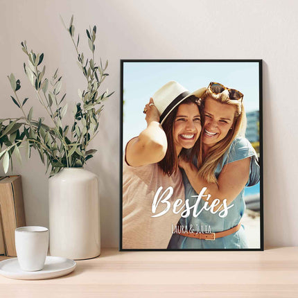 SEO. Holzschild mit Foto - Bild mit Wunschtext und Namen - Holzbild zum Selbstgestalten - Linkreich