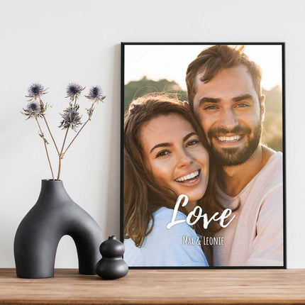 SEO. Holzschild mit Foto - Bild mit Wunschtext und Namen - Holzbild zum Selbstgestalten - Linkreich