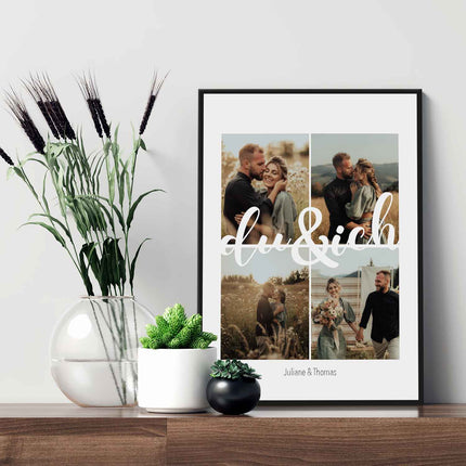 SEO. Holzschild mit Foto - Du & Ich - Fotocollage zum Selbstgestalten - Linkreich