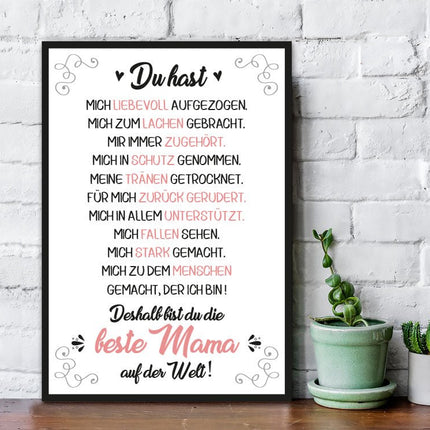 SEO. Holzschild mit Spruch Beste Mama der Welt - Linkreich