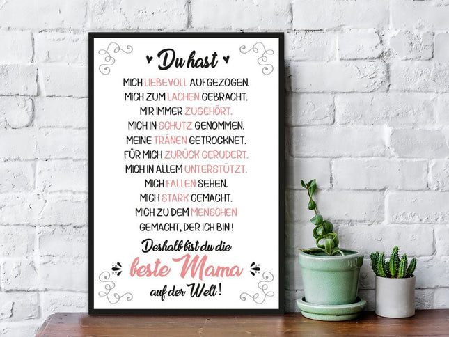 SEO. Holzschild mit Spruch Beste Mama der Welt - Linkreich