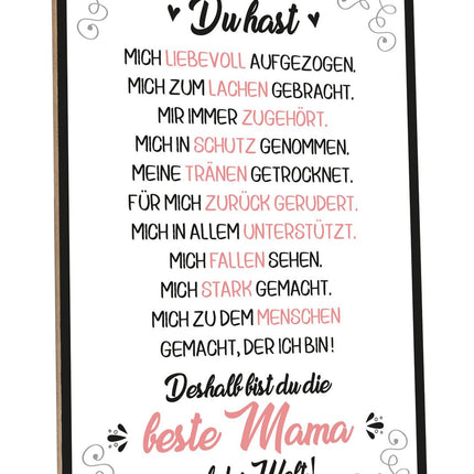 SEO. Holzschild mit Spruch Beste Mama der Welt - Linkreich