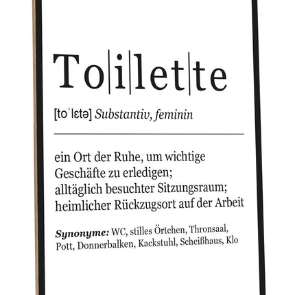 SEO. Holzschild mit Spruch - Definition Toilette - Linkreich