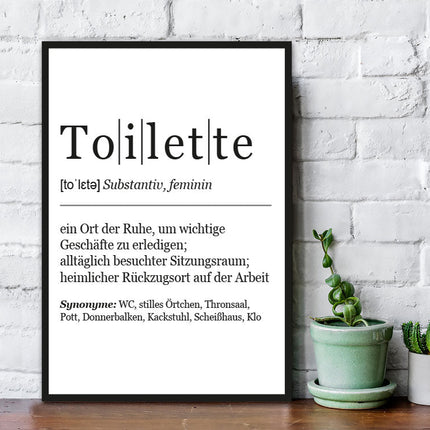 SEO. Holzschild mit Spruch - Definition Toilette - Linkreich