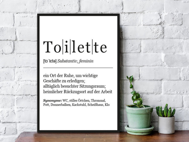 SEO. Holzschild mit Spruch - Definition Toilette - Linkreich