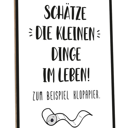 SEO. Holzschild mit Spruch - Die kleinen Dinge im Leben - Linkreich